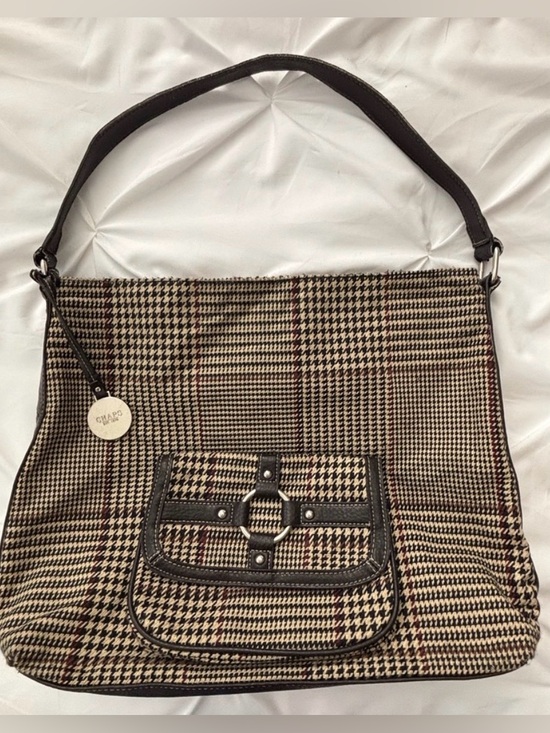 Chaps Handbags - CHAPS Plaid Shoulder Bag/ Tote, Preloved. 15x12x4